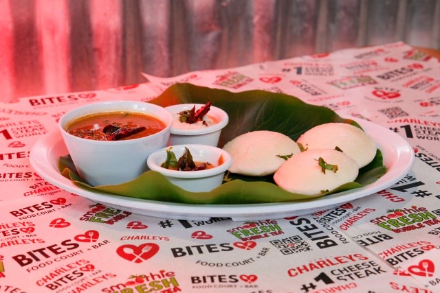 Idli (3 pieces) at BITES Food Court + Bar, Langley Park